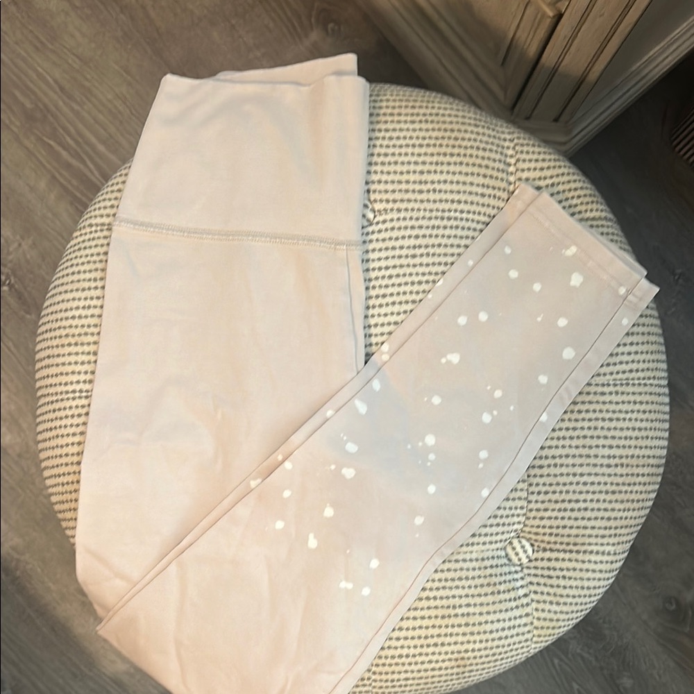 Aerie Soft cream/tan Leggings with a white spot design